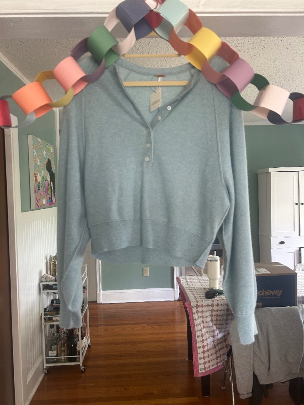 Free People Cashmere Blue Sweater
